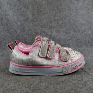 Skechers Shoes Kids 13.5 Casual Fashion Sneakers Triple Strap Rhinestones Girls